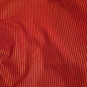 Fabric, Red & Gold Mini Striped Cotton 45" wide  x 1 yd